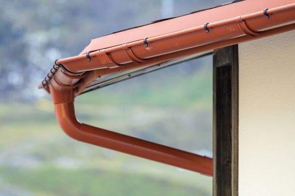 Barn Rain Gutter Installation