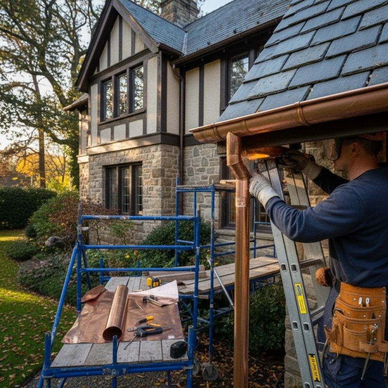 Copper Gutter Replacement detail